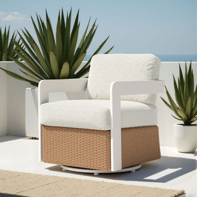 Fauteuil pivotant Gelo, blanc