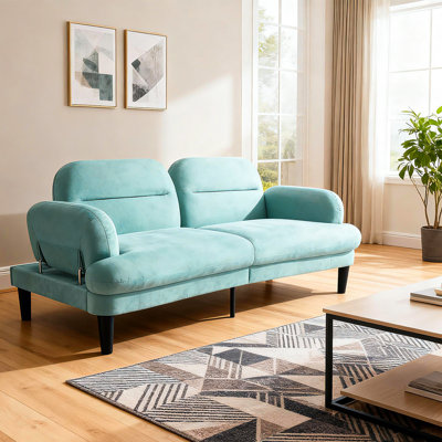 Convertible Sherpa Sofa Bed With Adjustable Backrest – Plush 2-In-1 Couch For Living Room & Bedroom