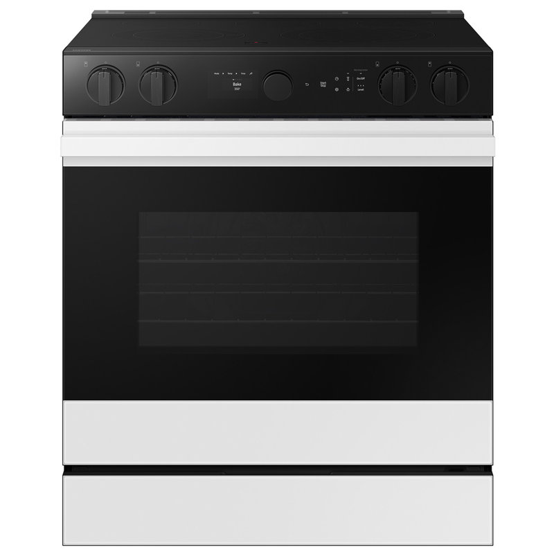 Samsung Bespoke Smart Slide-In Electric Range 6.3 cu. ft. with Smart Oven Camera, White