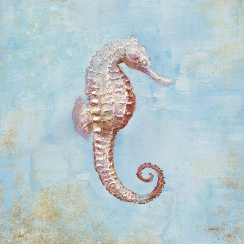 Treasures From The Sea I Watercolor by Danhui Nai - Wrapped Canvas Painting, 91cm H x 91cm W