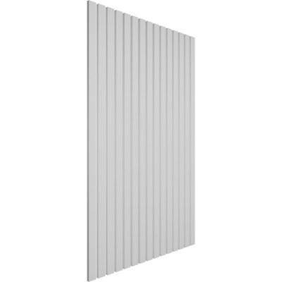 Ensemble de panneaux muraux réglables en PVC de 94 po H x 1 po avec lattes l 3 po, non fini (contient 15 lattes)