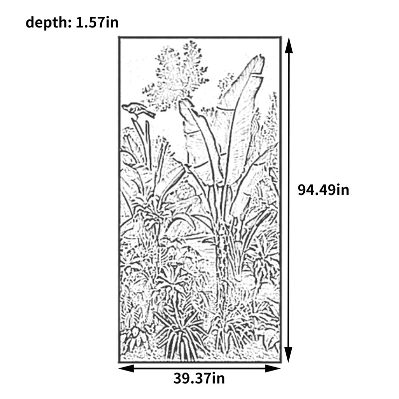 Cressie, H 94,49 po x l 39,37 po x P 1,57 po
