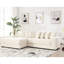 Canapé modulaire en velours côtelé beige avec méridienne gauche, 8 coussins, facile à assembler pour le canapé modulaire surdimensionné et les coussins décoratifs, beige, pour un salon décontracté-771991800-771992326