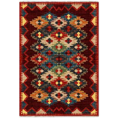 Tapis rectangulaire Zyir avec envers antidérapant