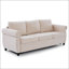 Grand canapé-lit convertible pour grand lit avec matelas en mousse à mémoire de forme, rampe à rivets et conception escamotable pour plus de confort et de polyvalence dans les salons et les appartements-297129612