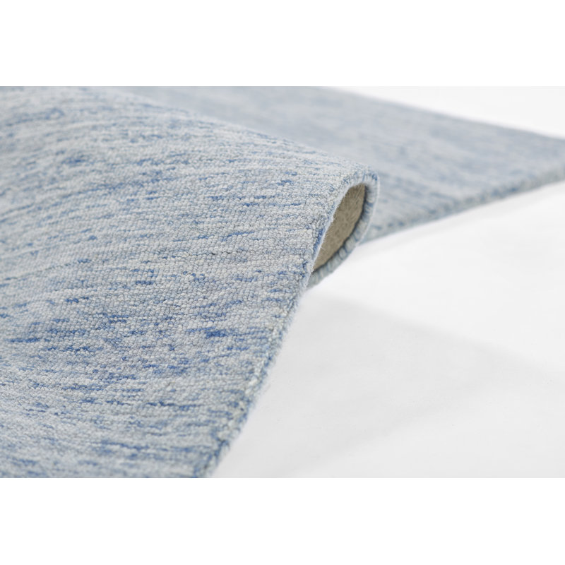 Criston Handmade Tufted Wool Light Blue/Sand Area Rug, Rectangle 2' x 3'