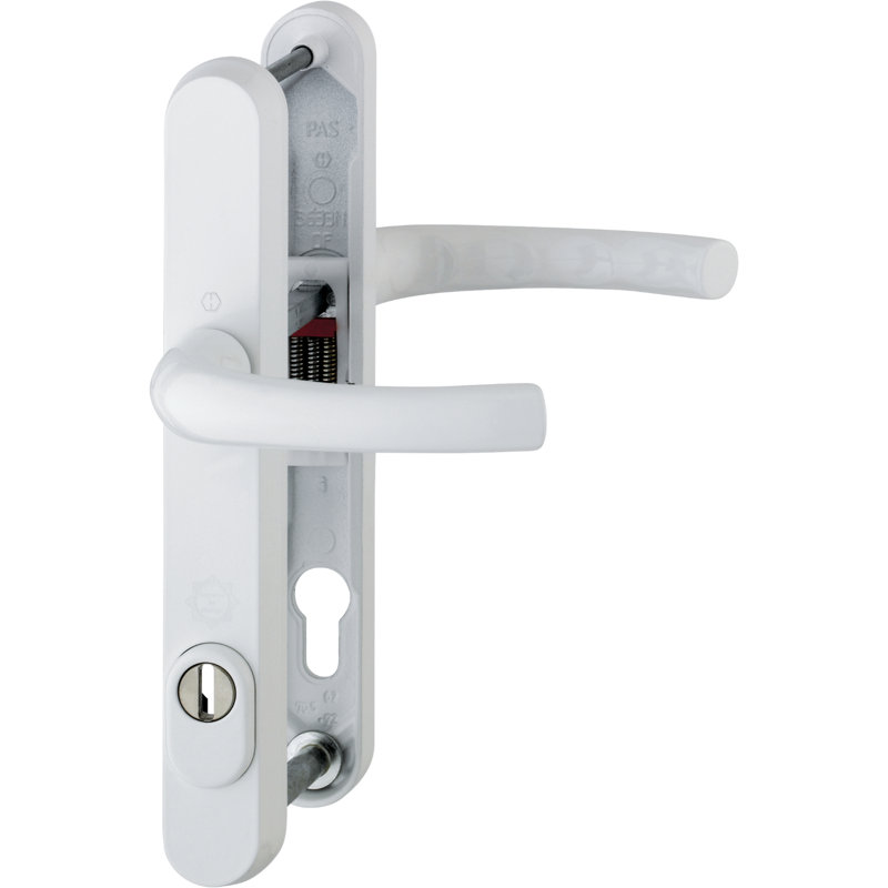 Keyed Right Hand Door Handle, Diamond White