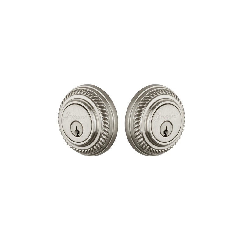 Verrou double cylindrique Newport, Nickel satiné