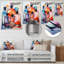Orange parfumé cubisme parfums III - Parfums, art mural en métal-844223797