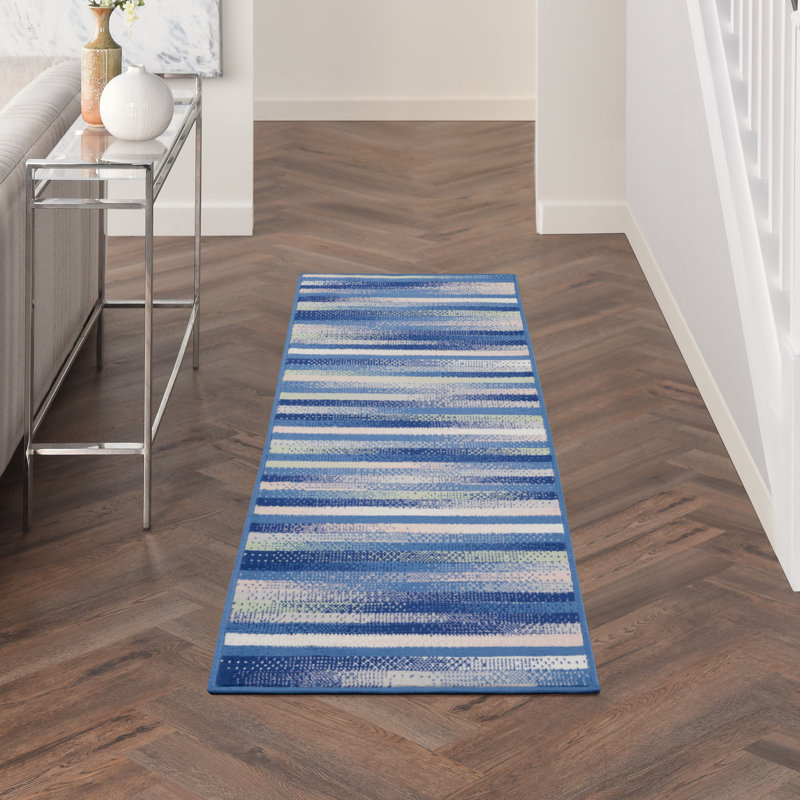 Striped Indoor Rug, Runner 2' x 8'
