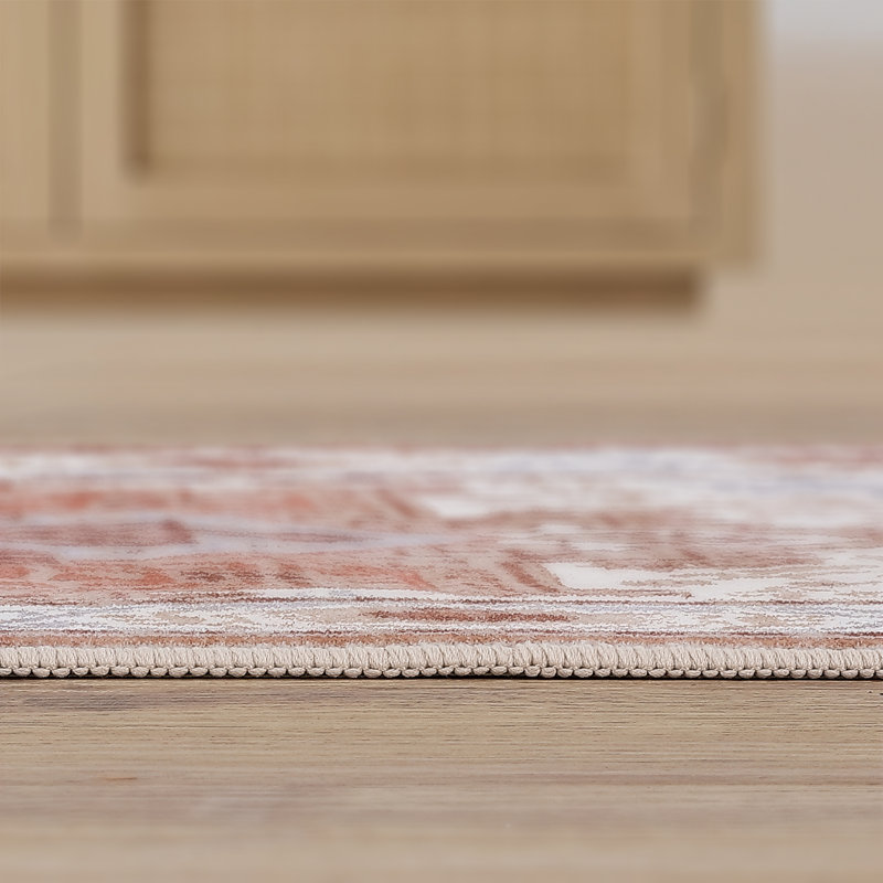 Tapis Eleanor Vintage Medallion, Crème / terre cuite, Rectangulaire 8 pi x 10 pi