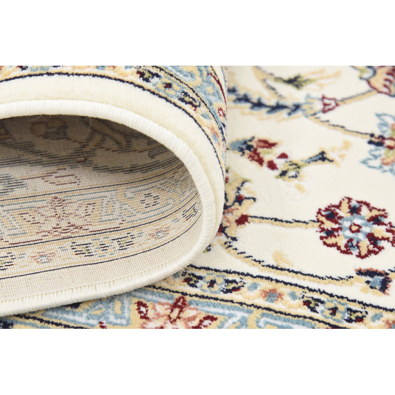 Tapis oriental Jackson / ivoire / bleu Jackson, Rectangle 3 pi 1 po x 5 pi 3 po, Ivory/Blue