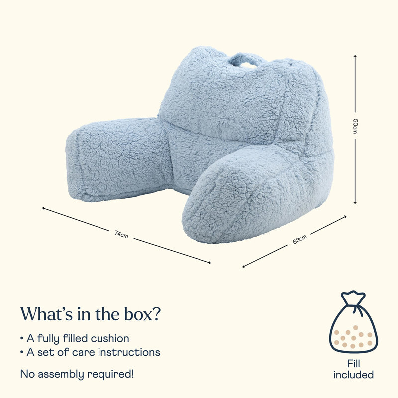 Delessite Novelty Backrest Cushion, Frozen Blue