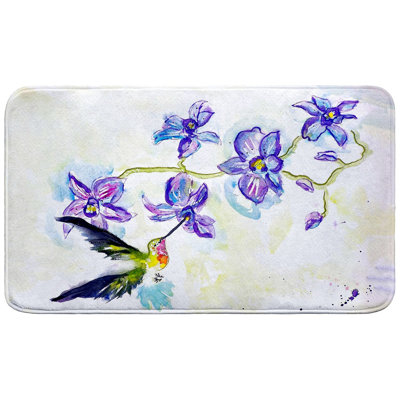 Tapis de bain Colibri et clématite