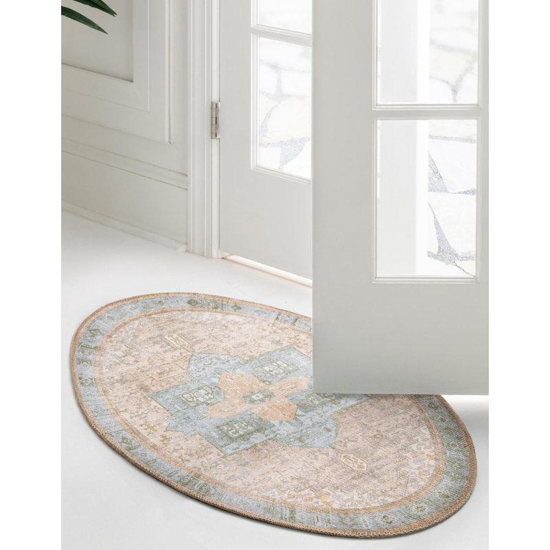 Oppie Geometric Indoor Rug, Oval 2' x 3'1"