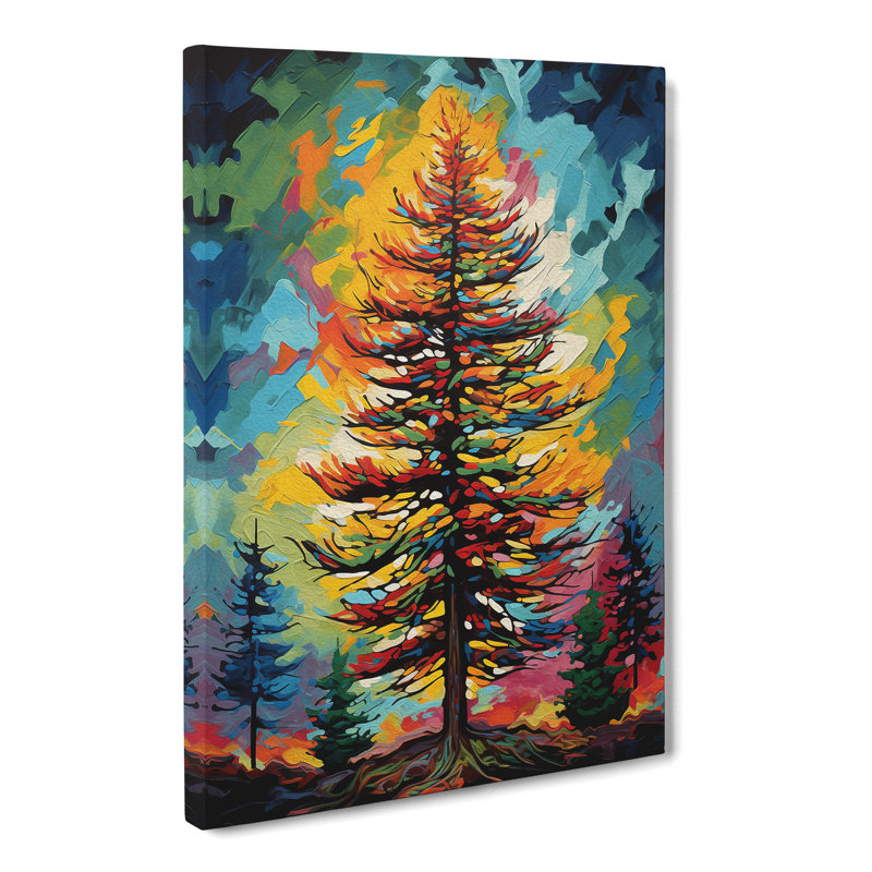 Pine Tree Pop Art No.2 - Wrapped Canvas, 50cm H x 35cm W x 3cm D