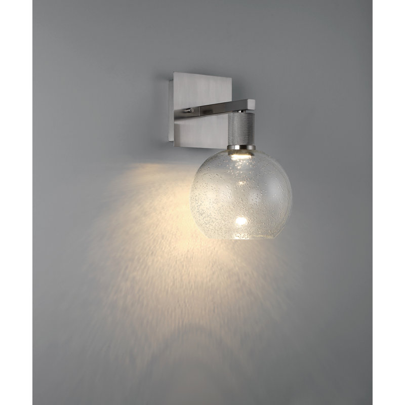 Southglenn Armed Sconce, Brushed Steel