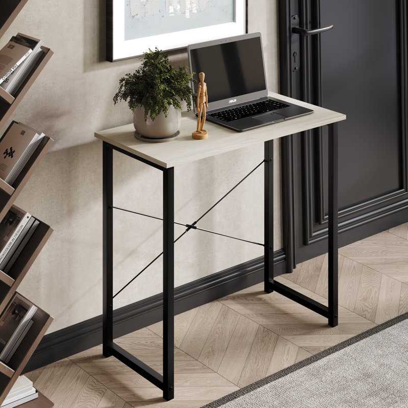 Bureau d'écriture en métal 31 pouces, Gris clair, H 29,33 po x l 31,5 po x P 15,75 po