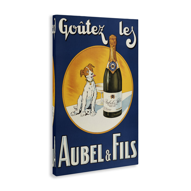 «Dog & Wine», toile par Marcus Jules, H 24 po x l 16 po