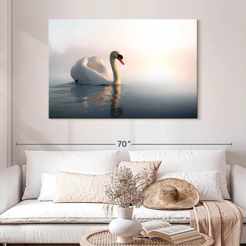 Crowle majestueux cygne, H 32 po x l 48 po