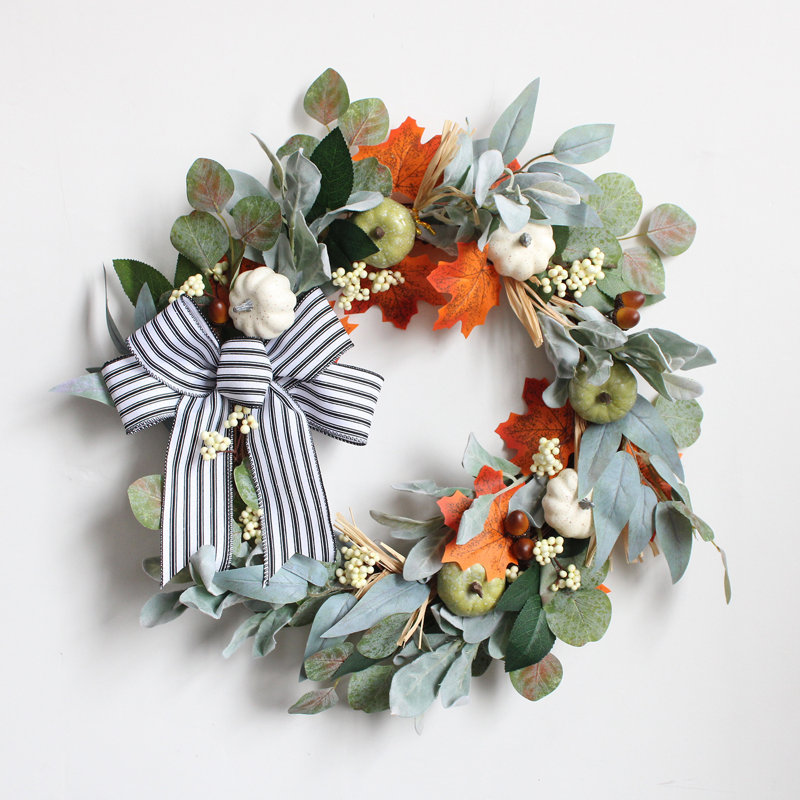 Fall Front Door Wreaths for Thanksgiving Harvest