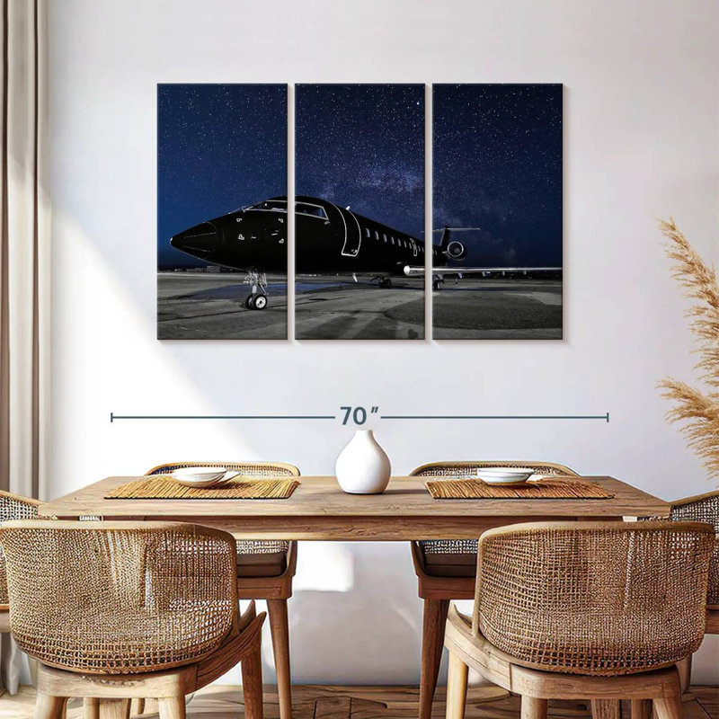 Jet privé noir Mehar, H 36 po x l 57 po