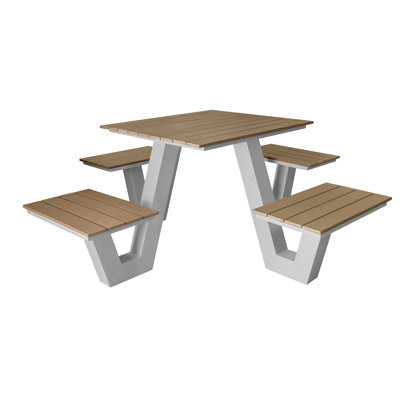 Table de pique-nique longue de 36 po pour 4 personnes Vienna Square