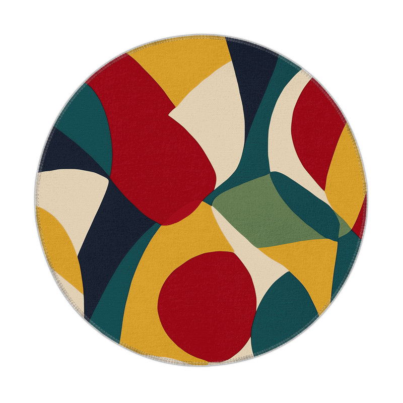 Funky Beam Indoor And Outdoor Area Rug, Round 5'