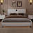Faux Leather Upholstered Platform Bed with Thickened Headboard, Bluetooth Speakers and RGB LED Light-1609422985-1609422987