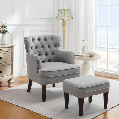Ensemble de fauteuil capitonné avec repose-pieds et repose-pieds de 28,3 po de large Clarkston