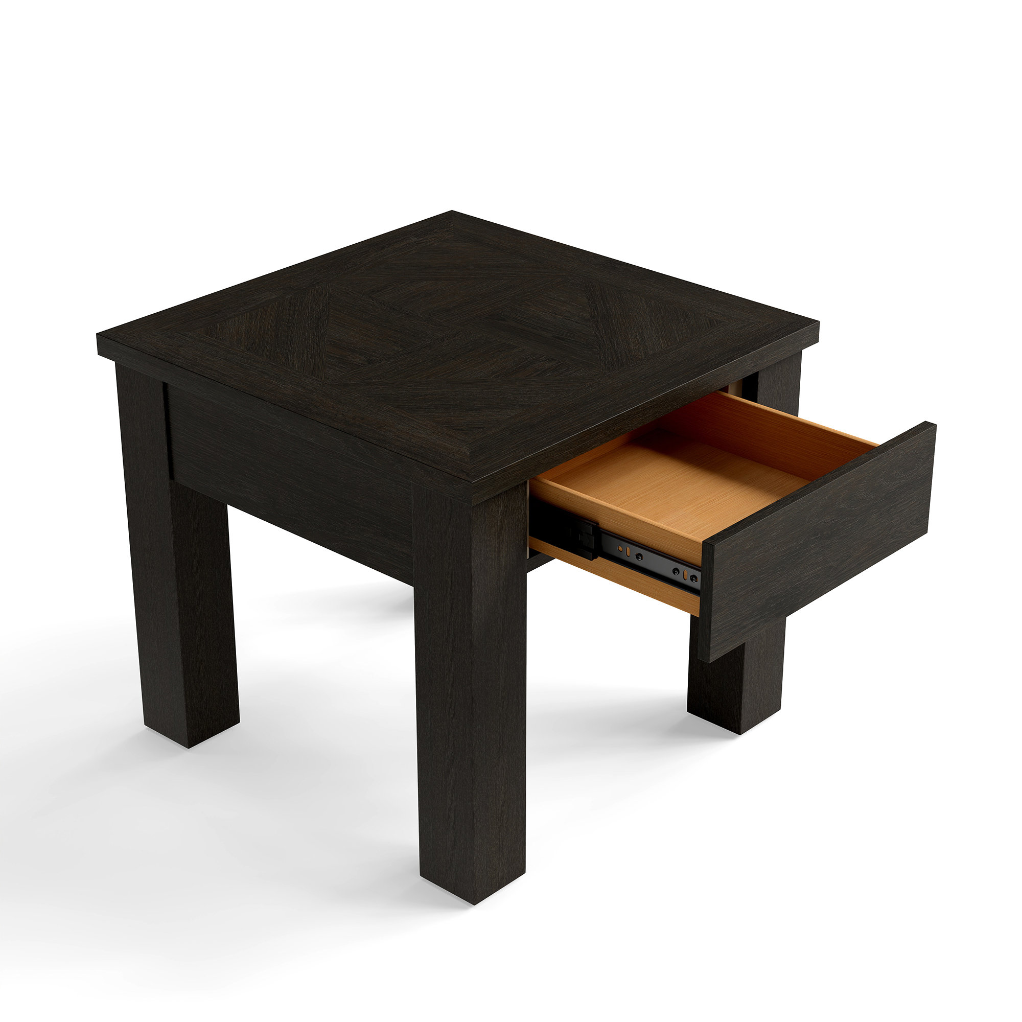 Dutton End Table, Cracked Espresso