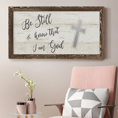 «Be Still Cross», art textuel sur toile