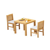 4 Seats 5 Pcs Grade-A Teak Wood Dining Set: 36" Square Table And 4 Devon Armless Chairs #11DV0800