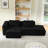 L-Shape Modular Compressed Couch,Cloud Sectional Sofa With Chaise Lounge,No Assembly Required,Upholstered Oversized Couches For Living Room,Apartment-257772754