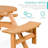 Muggie Round Fir Outdoor Picnic Table With Umbrella Hole , 35'' in. W 35'' in. D-760417026