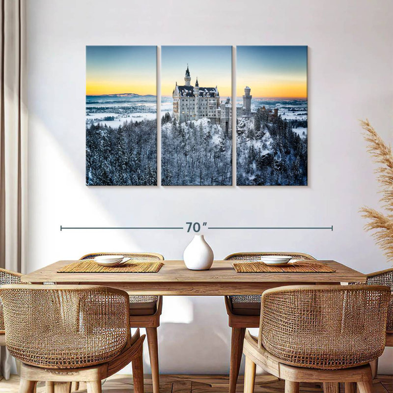 Lilie Winter Neuschwanstein Castle, H 36 po x l 57 po