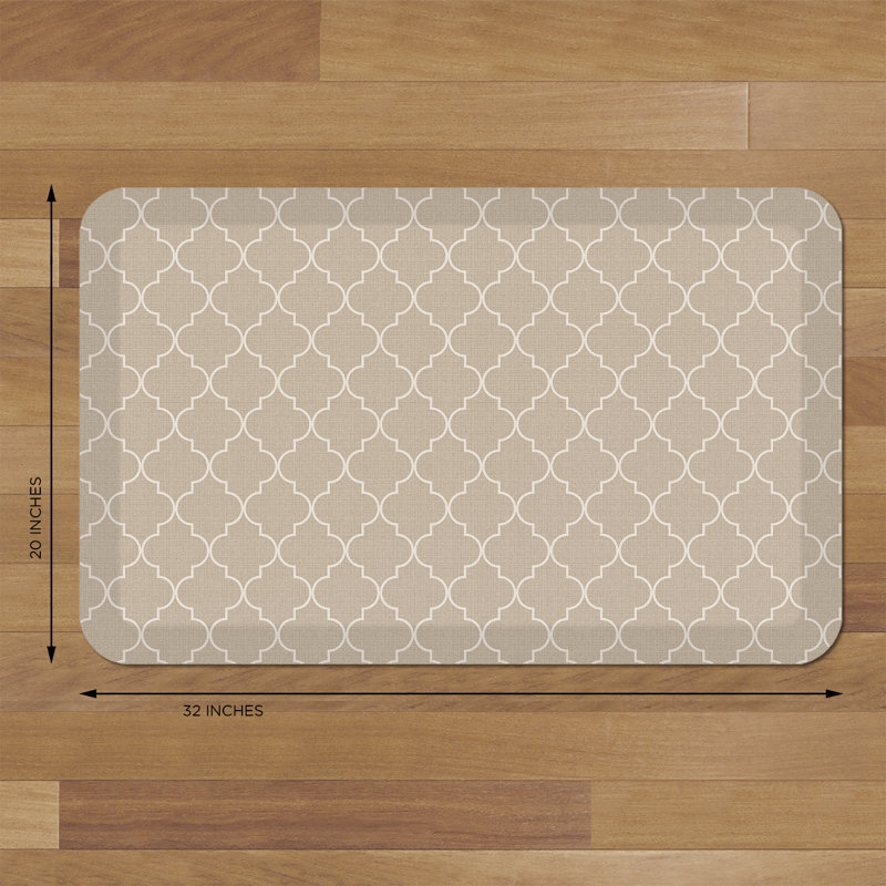 Anti-Fatigue Mat, Rectangle 1'8" x 2'8", Khaki