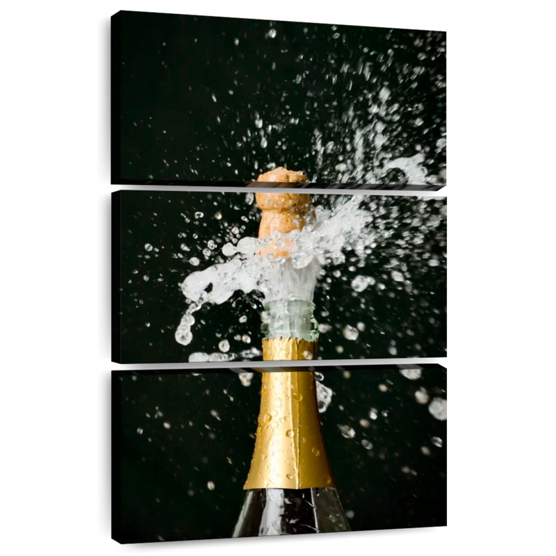 Bouteille de champagne Yarlin, H 32 po x l 20 po