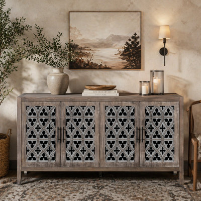 Hollow Four Door Antique Cabinet
