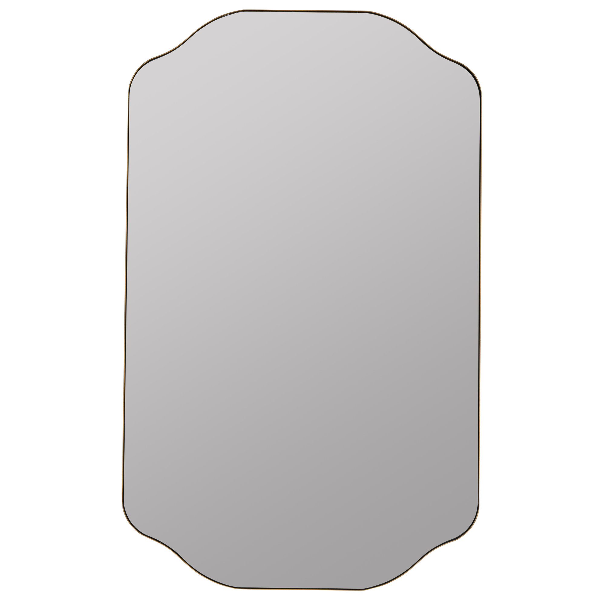 Eaton Metal Scalloped Mirror, Gold