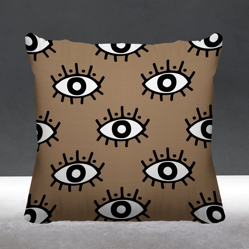 Coussin Ankara, L 19 po x H 19 po, Beige