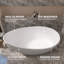 Baignoire de trempage autoportante 63 po x 37 po à surface solide blanc mat avec trop-plein et bonde escamotable