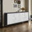 62.99"Long Farmhouse Storage Wood Console Table with 4 Door,Adjustable Shelf-158840708
