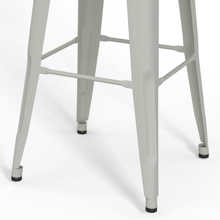 30" Metal Bar Stool (Set Of 2) - White