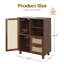 Buffet en rotin avec tablette réglable-405221103