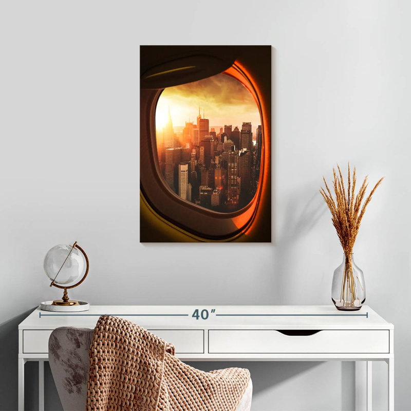 Aime Manhattan From Plane Window, 24" H x 16" W