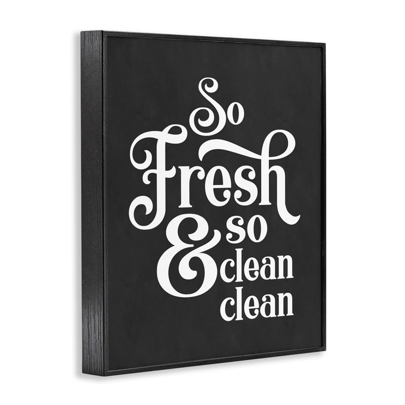 «So Fresh So Clean Laundry Laundry Vintage» par Lettered and Lined - Art textuel, Giclée encadrée noir minuit