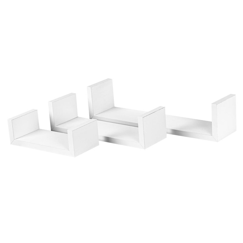 6 Piece U-Shaped Floating Shelf
