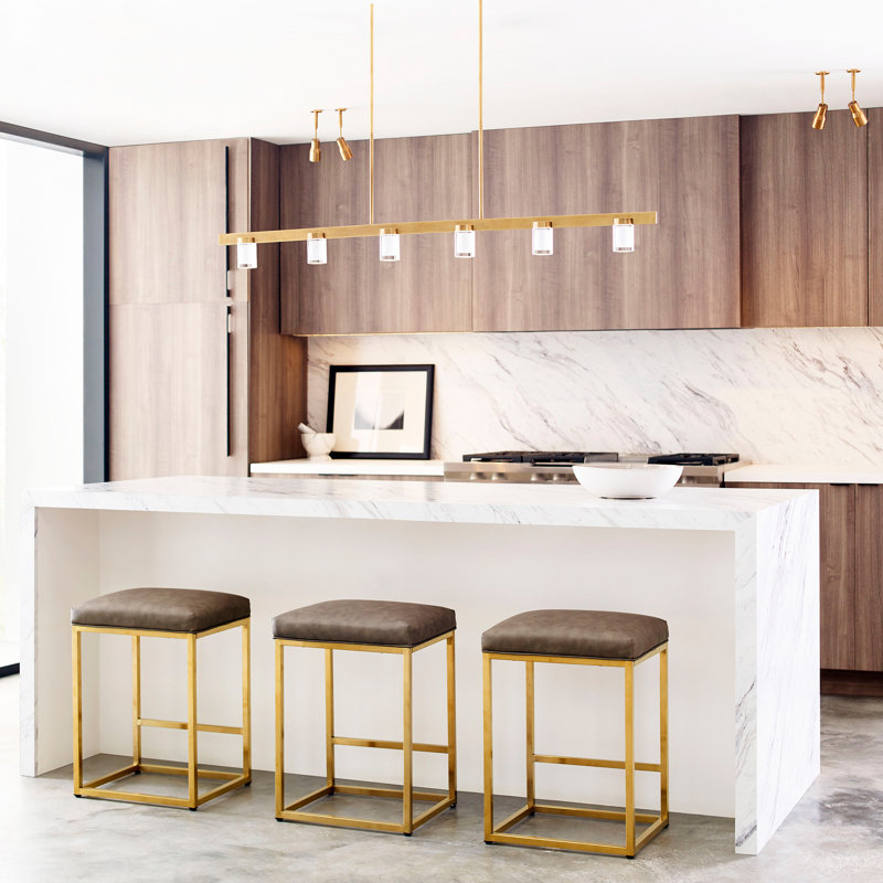 Esfera 6 - Light LED Pendant, Natural Brass