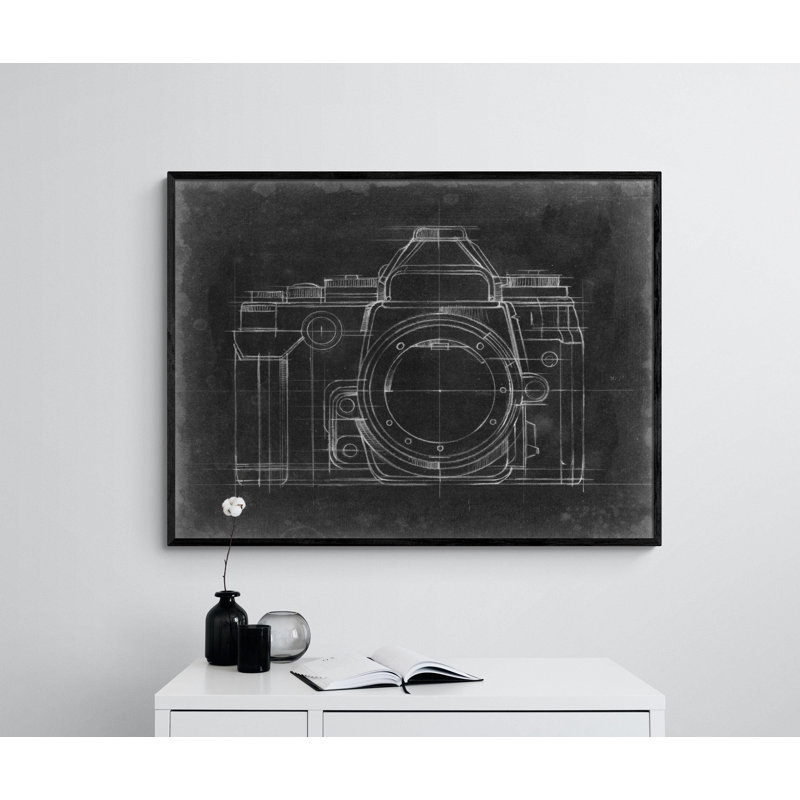 Tableau noir, photo, réception, studio noir, blanc, Noir, Impression encadrée sans passe-partout, H 12 po x l 16 po
